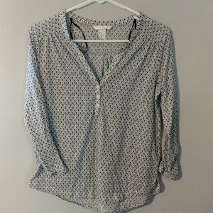 H&M black and white blouse